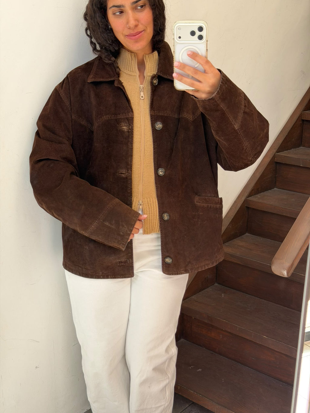 Brown Suede Jacket Size XL