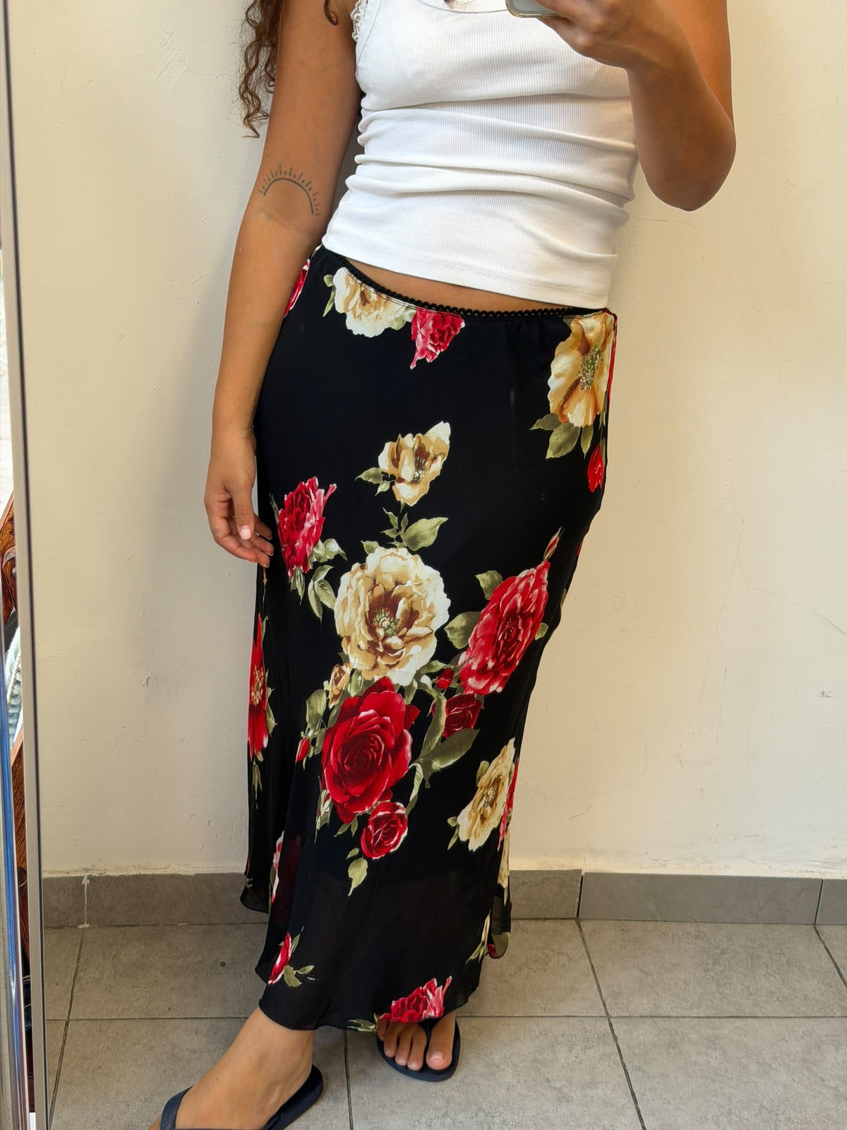 Roses Romantic Maxi Skirt Size 40-42