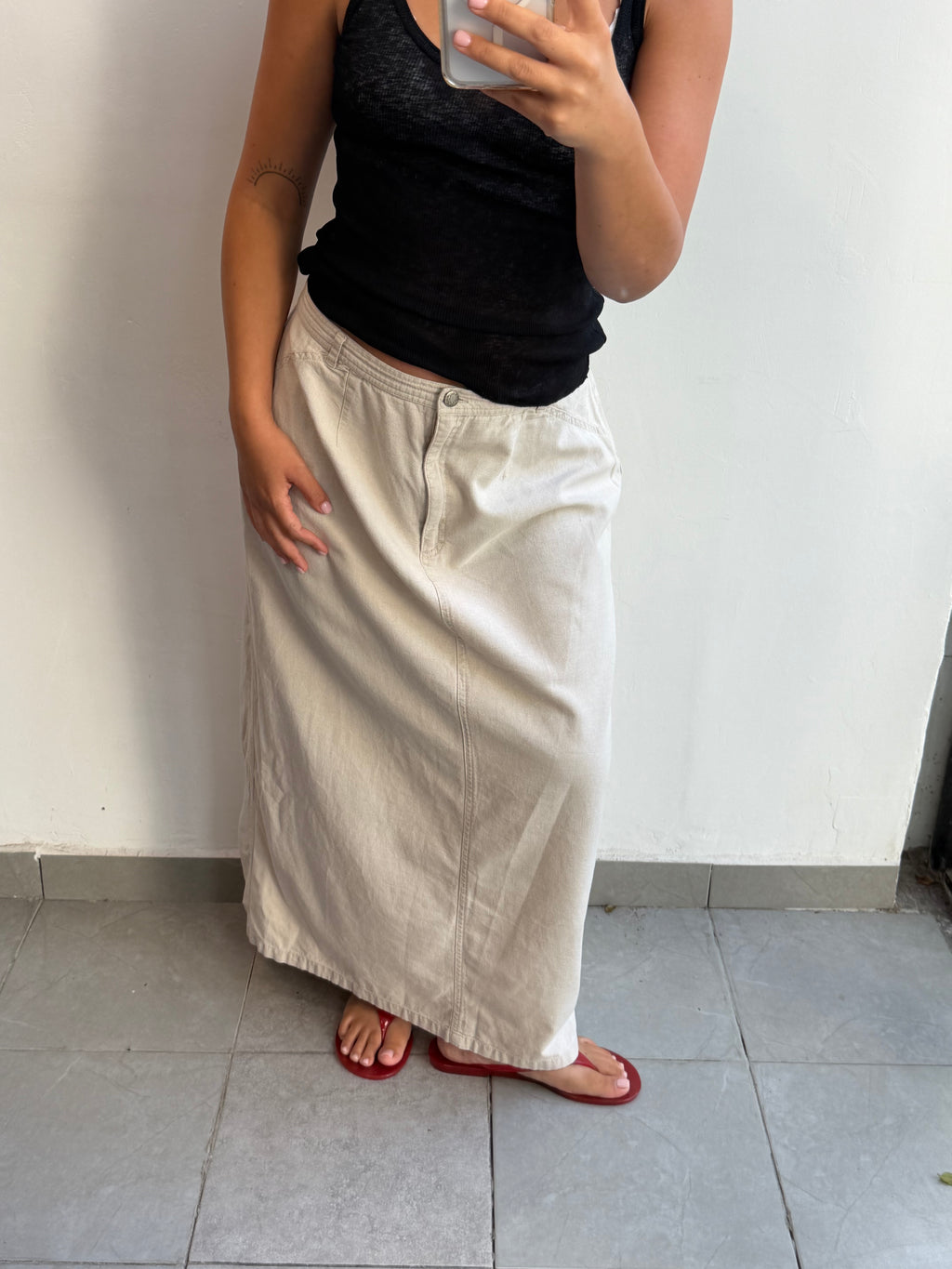 חצאית מקסי פשתן 40