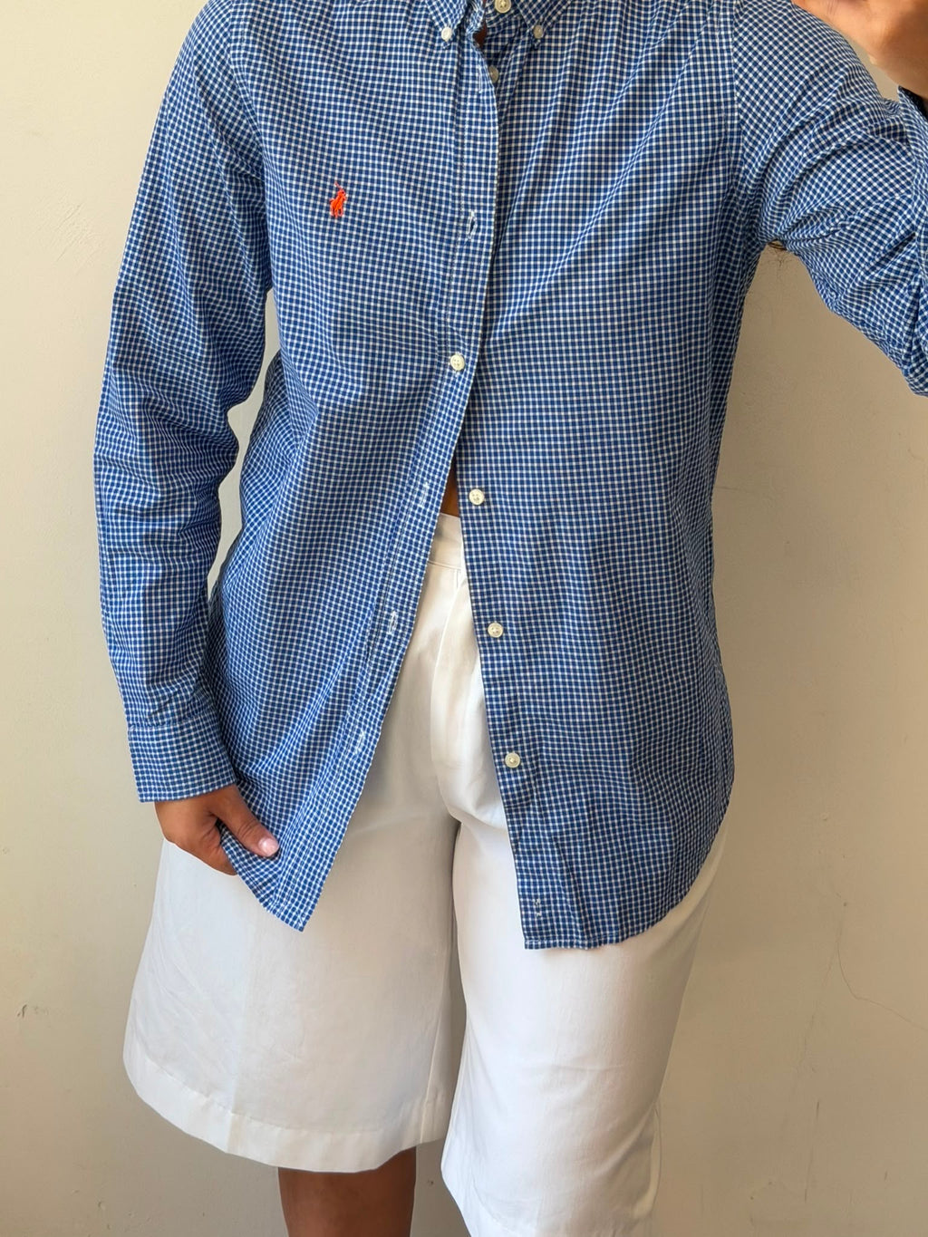 Ralph Lauren Checkered Botton-up long sleeve shirt L
