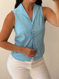 Benetton button up tank top size M