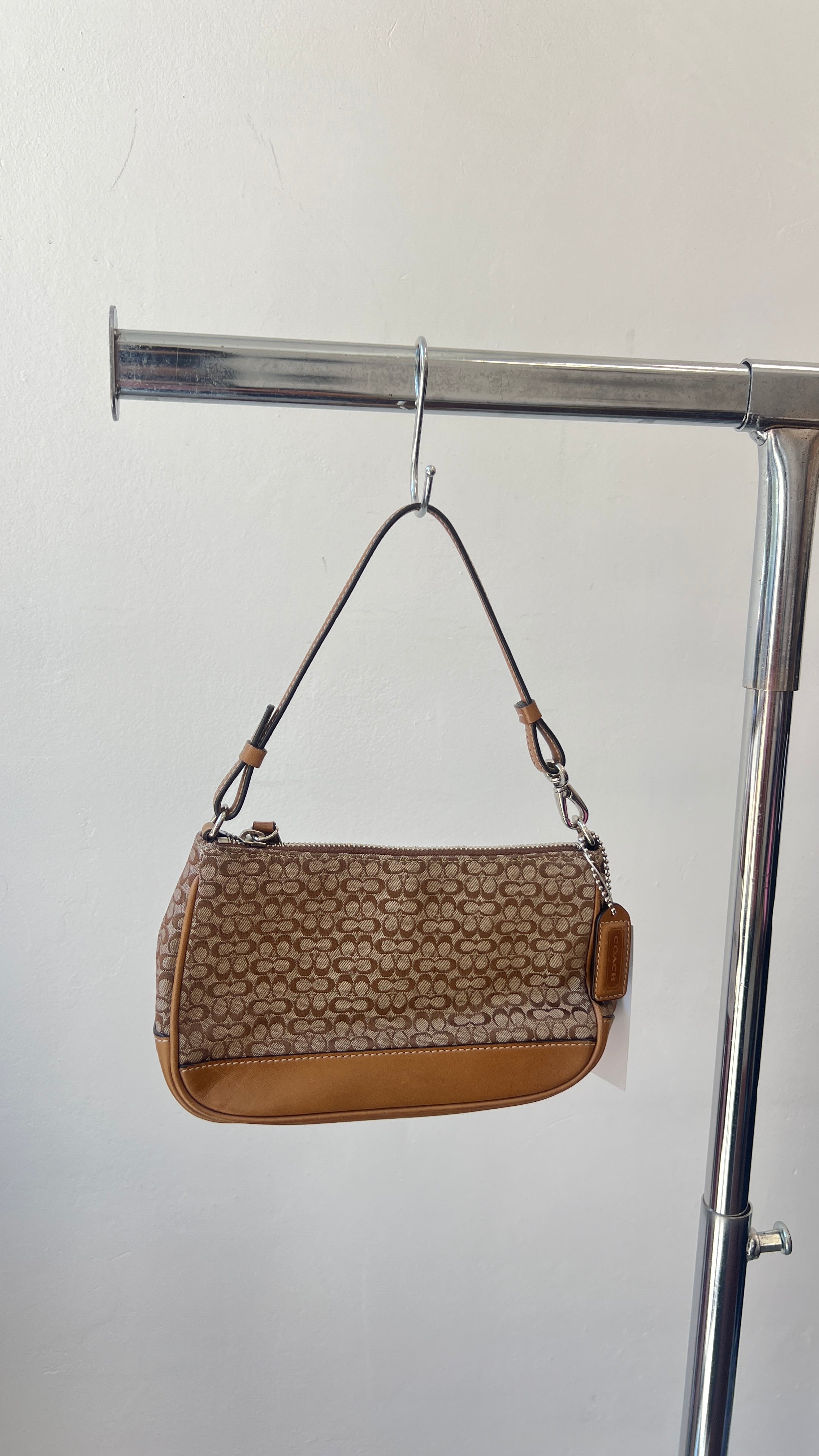 2004 Coach Mini Signature Shoulder Bag in Caramel