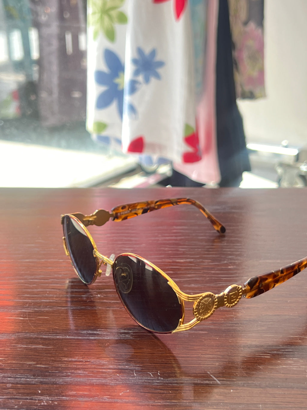 Fendi Sunglasses with Golden Details