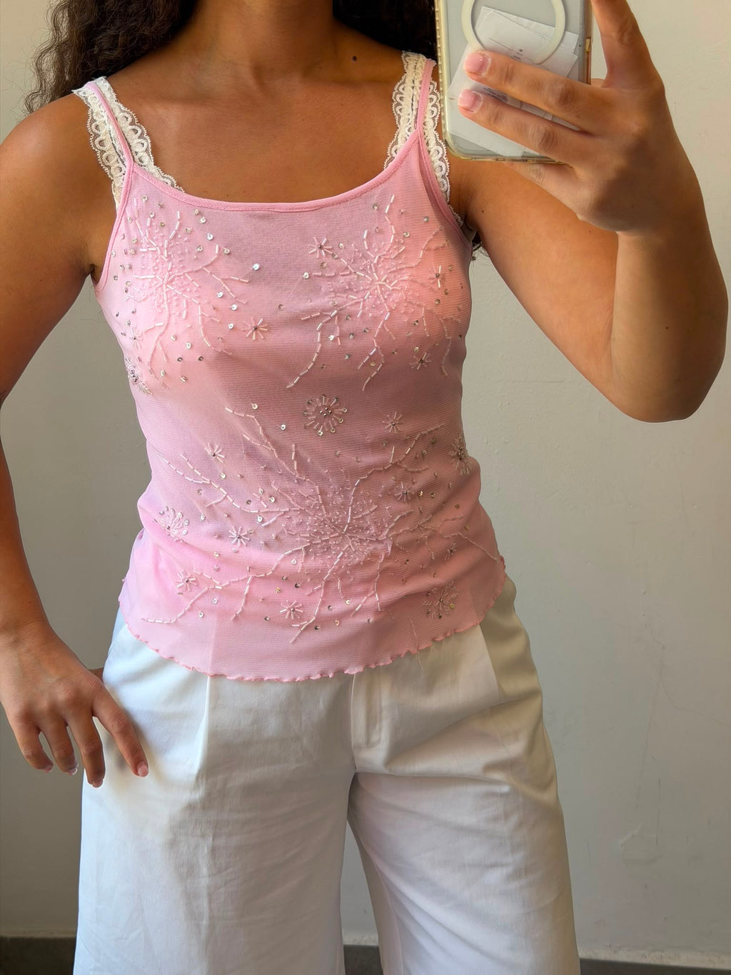 Pink Y2K top M