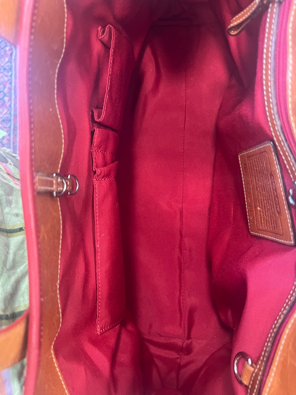 Coach Mini Signature C Tote Bag in Cherry-Red