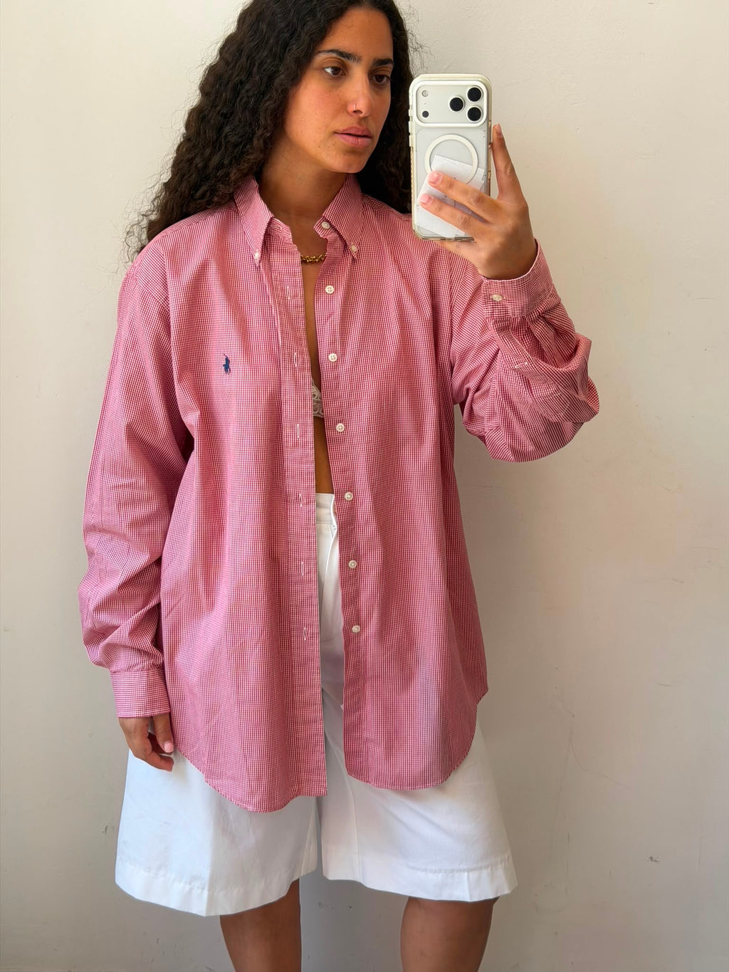 Ralph Lauren Checkered Botton-up long sleeve shirt L-XL