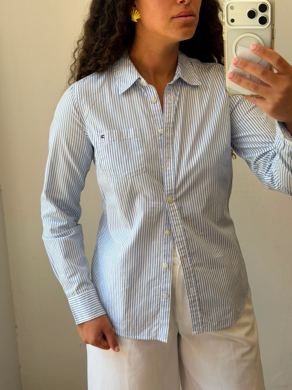 Tommy Hilfiger Stripped Botton-up long sleeve shirt S-M