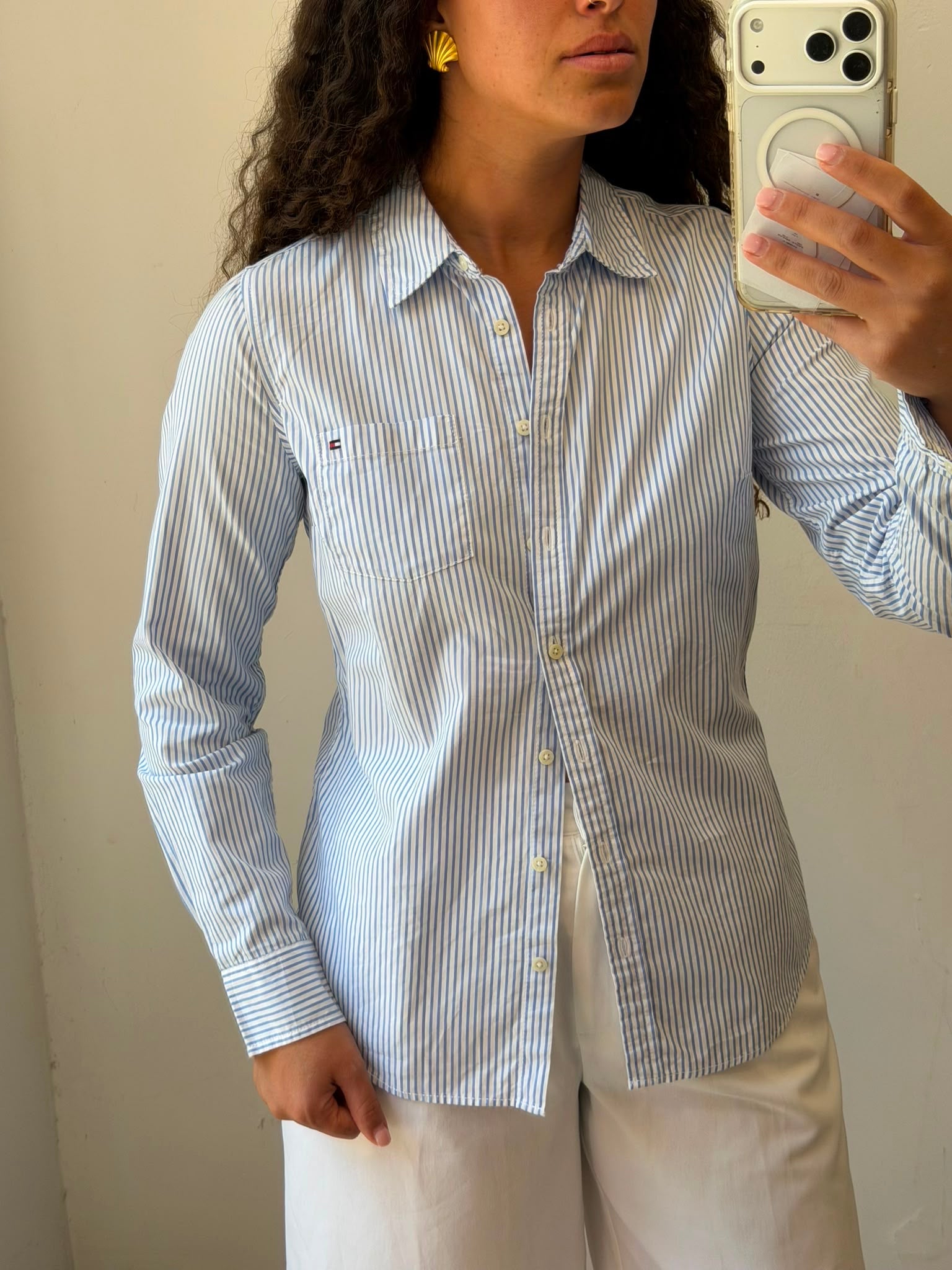 Tommy Hilfiger Stripped Botton-up long sleeve shirt S-M