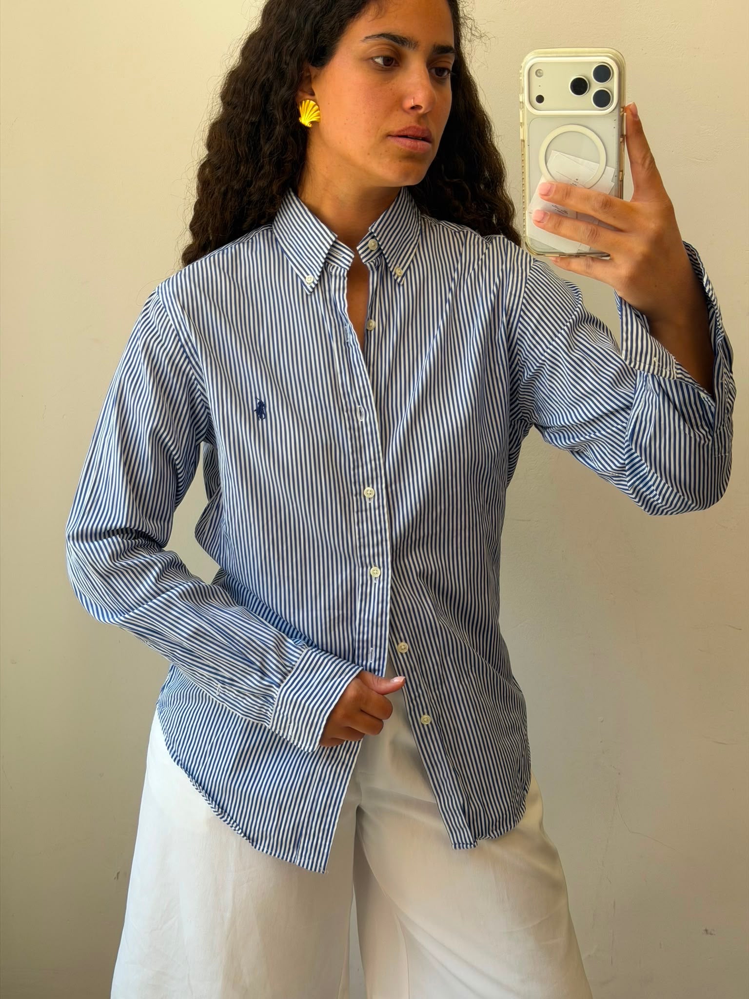Ralph Lauren Stripped Botton-up long sleeve shirt M