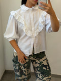 Romentic Botton-up shirt in white M