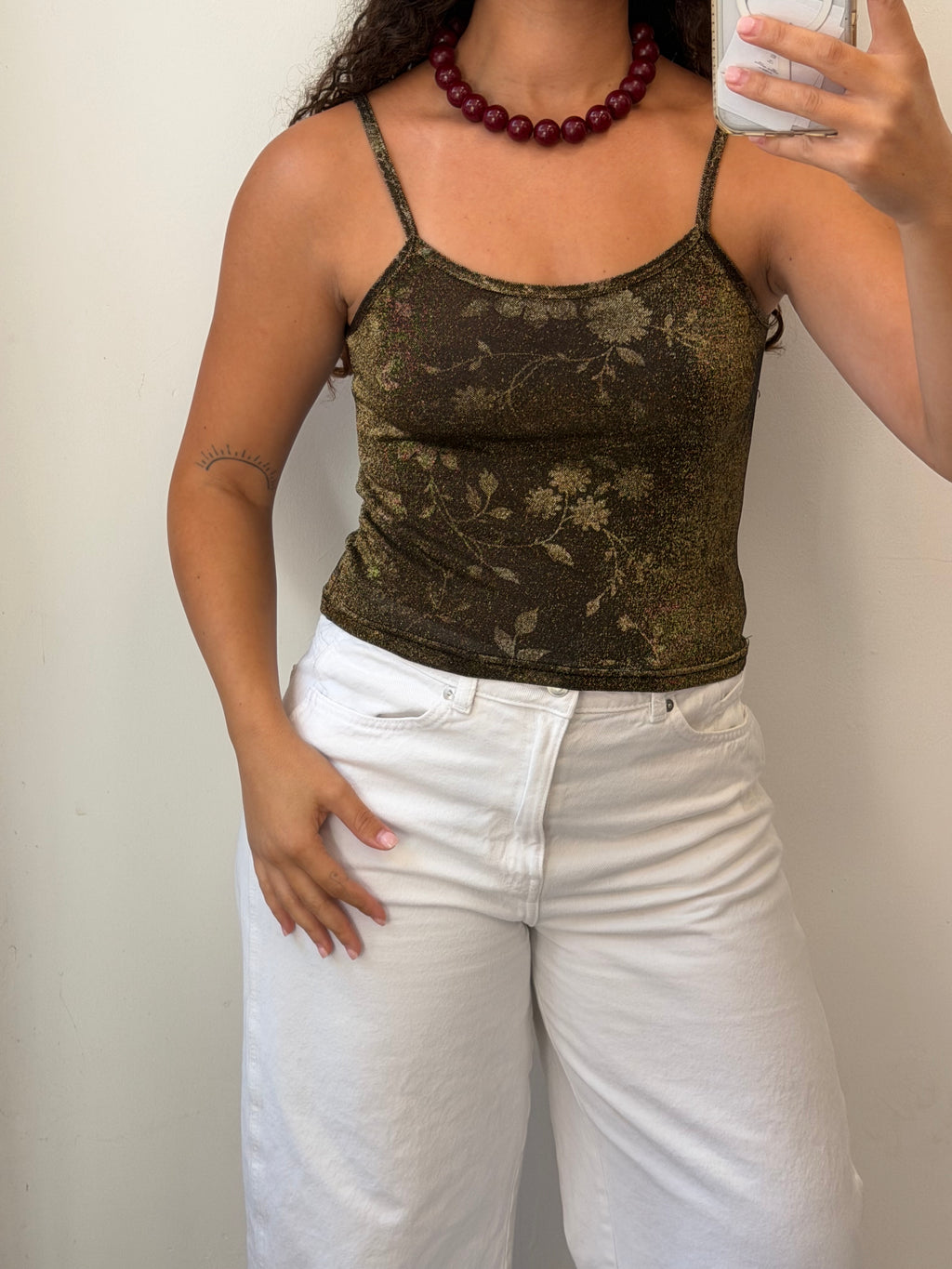 Gold-Green Tank Top M