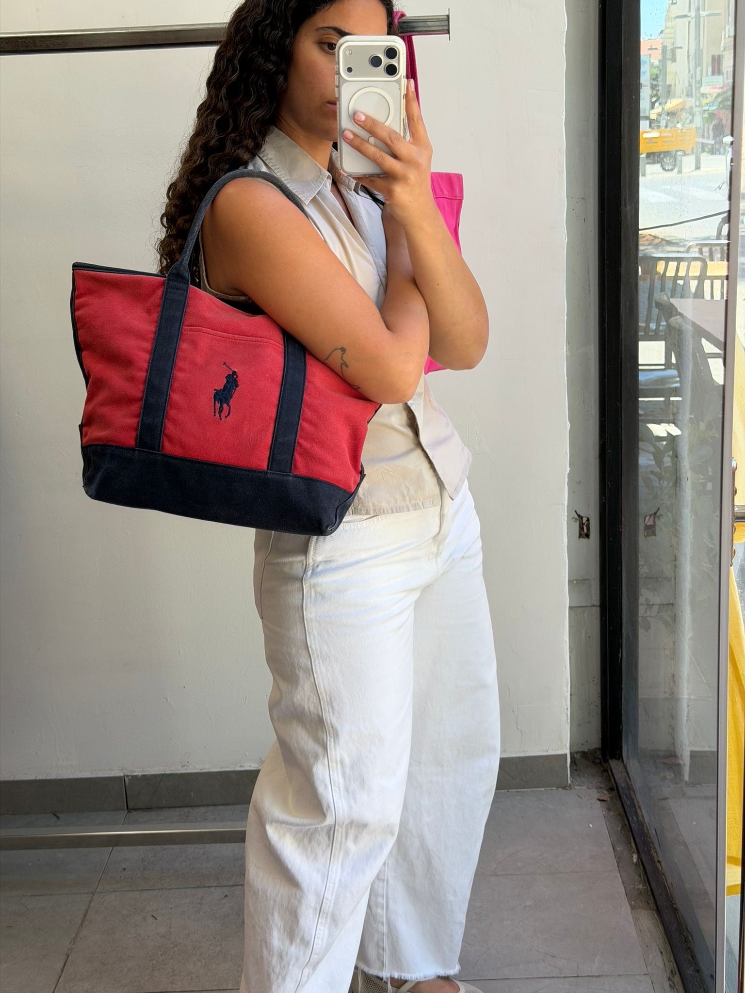 Ralph Lauren Tote in blue and red