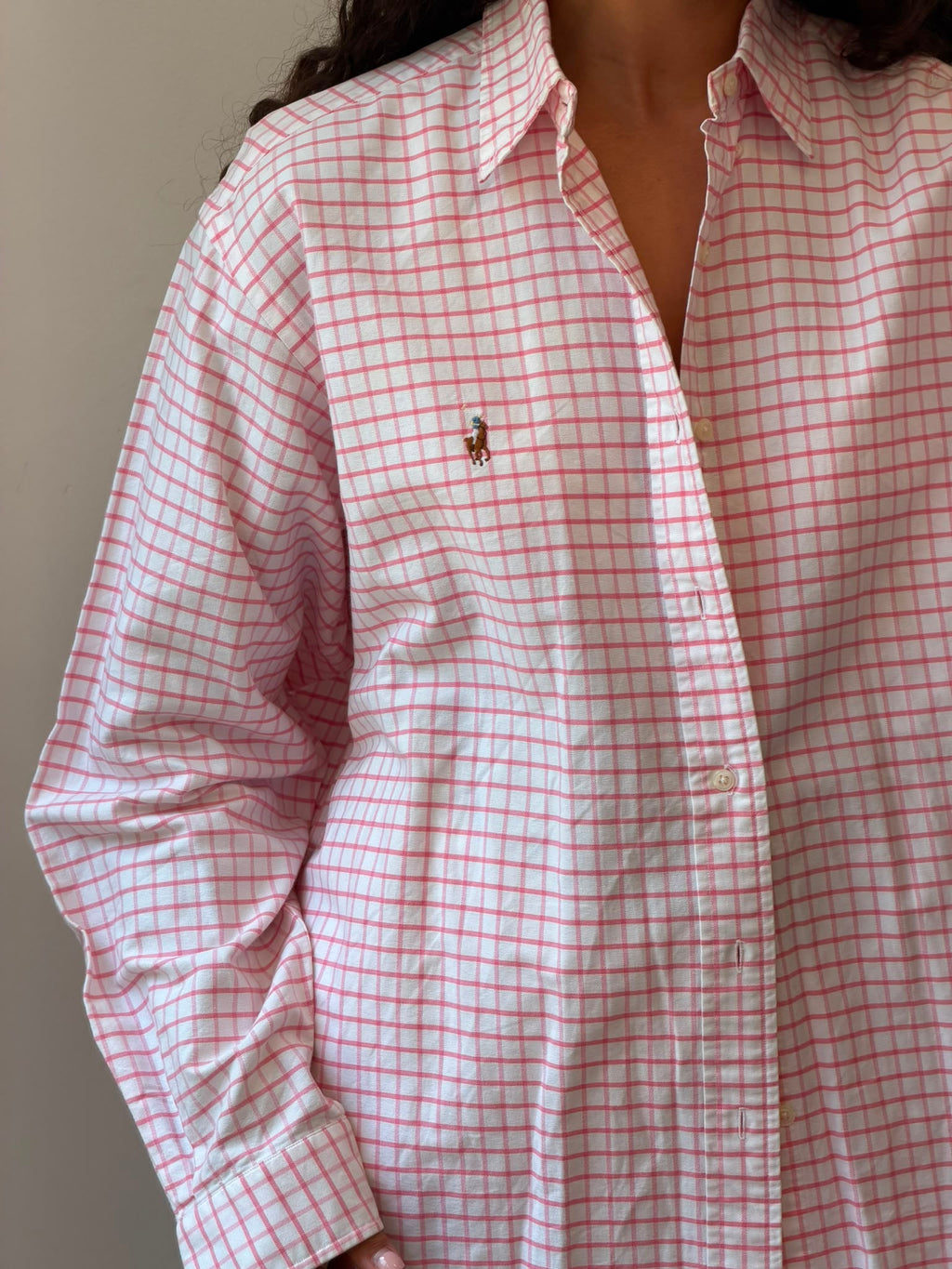 Ralph Lauren Checkered Botton-up long sleeve shirt L-XL