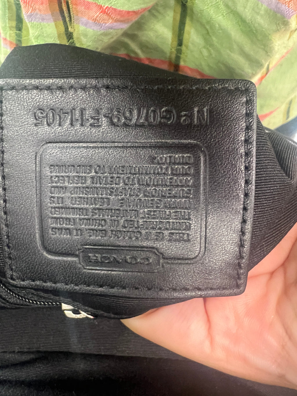 Coach Soho Black Signature C Patchwork w/Rivets Shoulder Bag