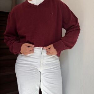 סריג בורדו טומי הילפיגר XL