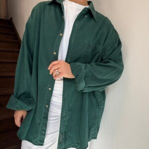 חולצה מכופתרת ירוק בקבוק טימברלנד XL